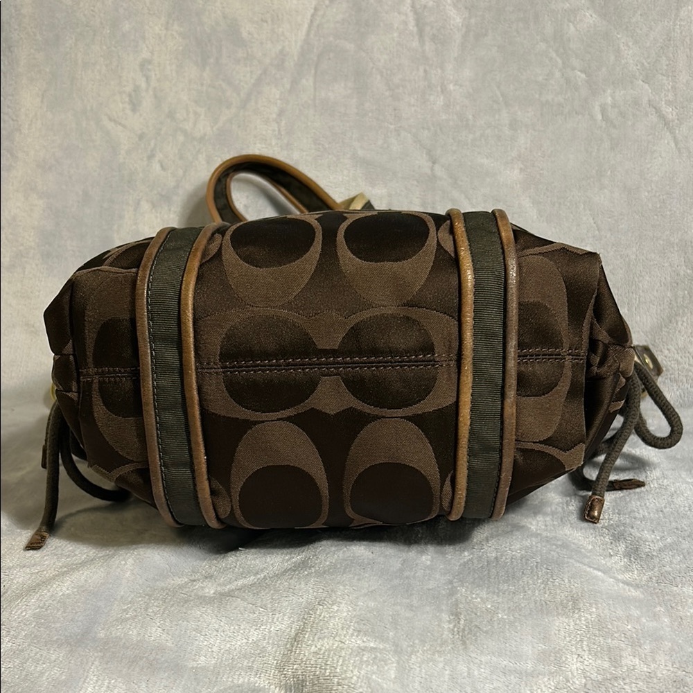 COACH Poppy 13843 Brown Tote Bag - Picture 5 of 15